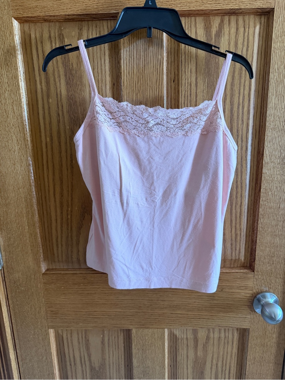 Karen Kane Pale Pink Lace-Trim Camisole Xl